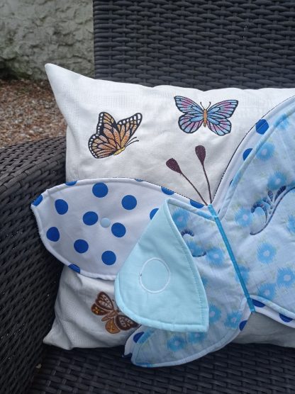 Coussin lin papillons